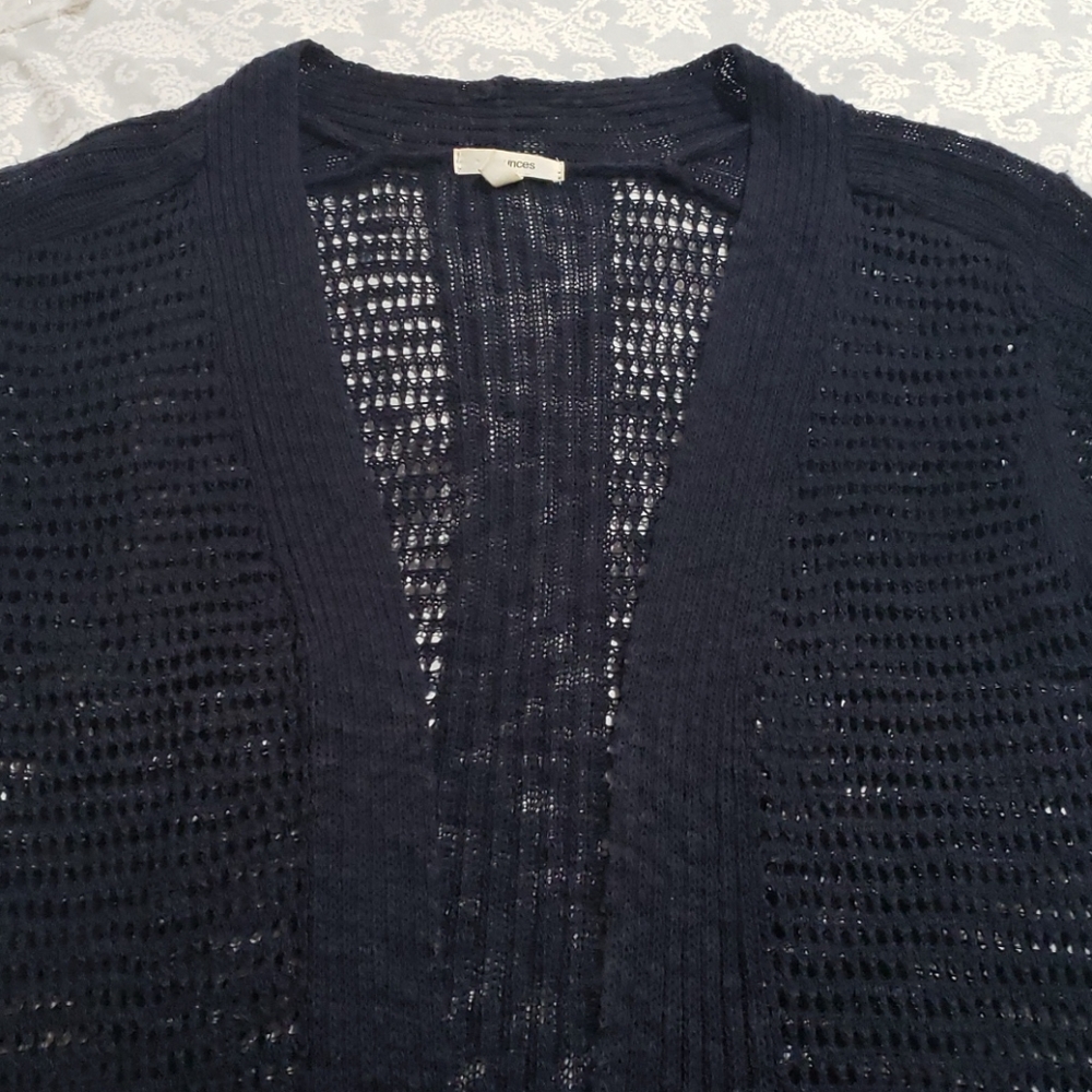 Maurices new blue open 💙 sweater sz lrg